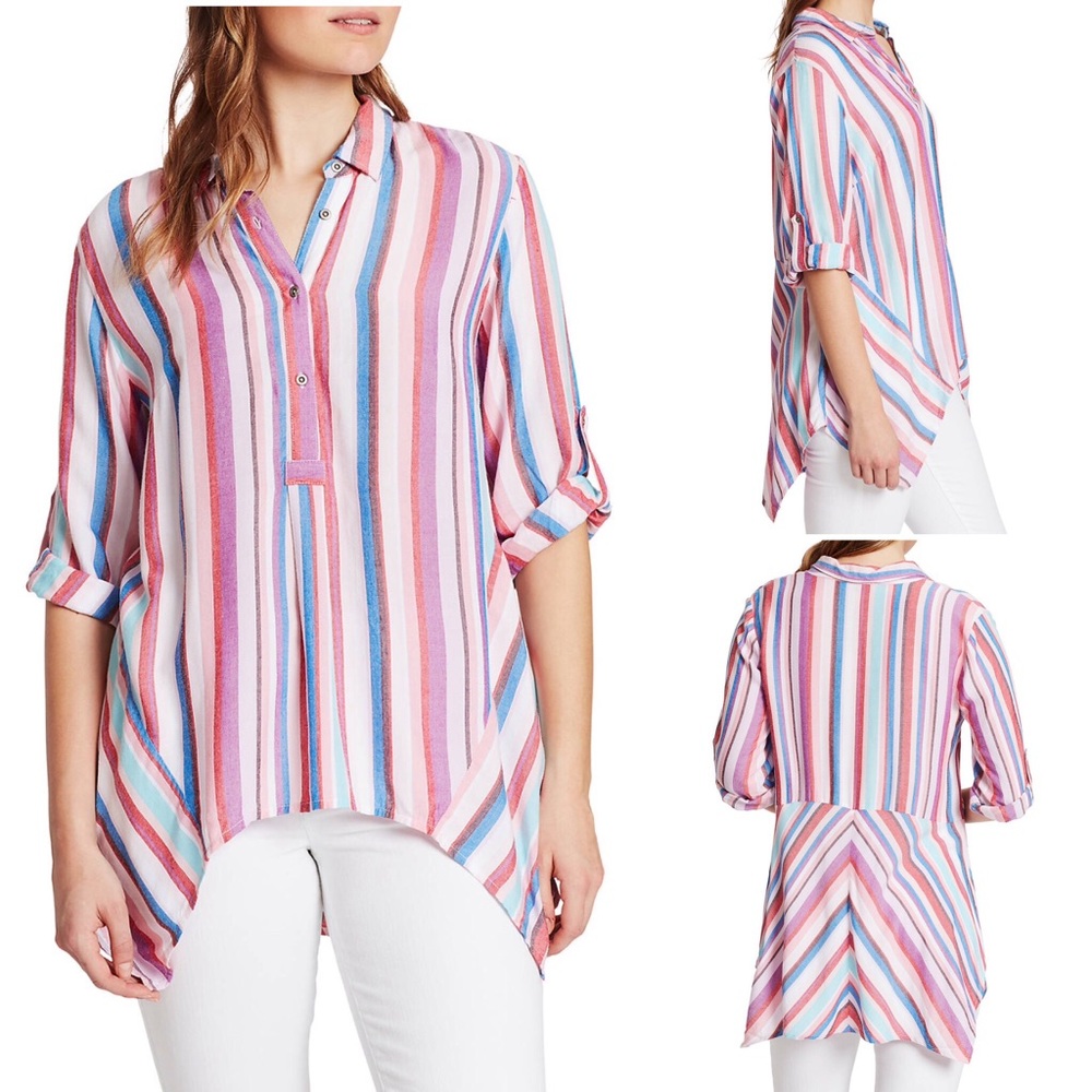 Vintage America Stella Stripe Top 3X NWT